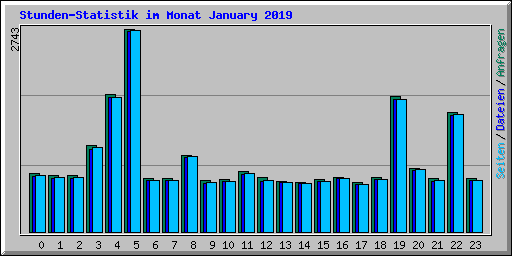 Stunden-Statistik im Monat January 2019